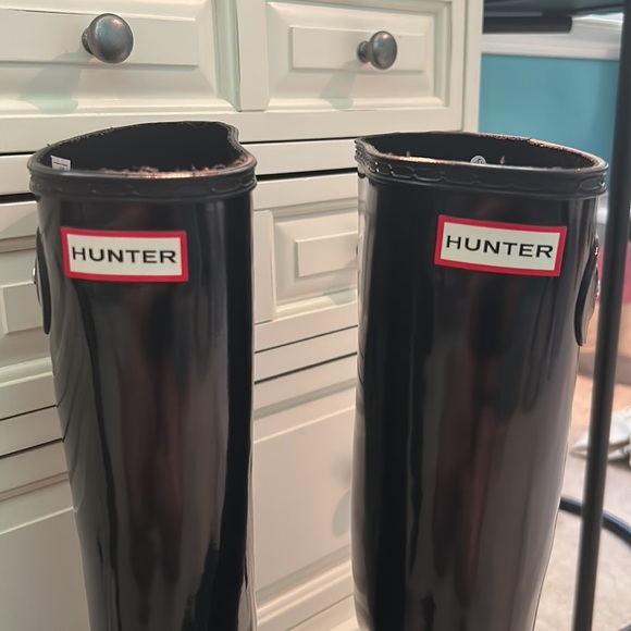 HUNTER Original Tall Black Gloss Women's Rain Boots, in excellent condition - Picture 2 of 4